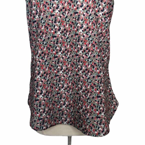 Eyeshadow Sleeveless Tank Top Blouse Womens Large Tan Pink Back Zipper - Picture 5 of 8